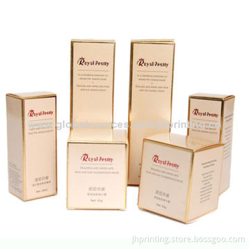 Cosmetic Card Box with Sliver Stamping, OEM Orders are Welcome
